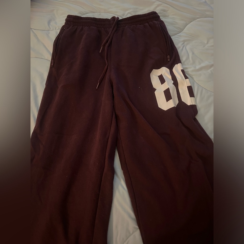 Pink burgundy sweatpants